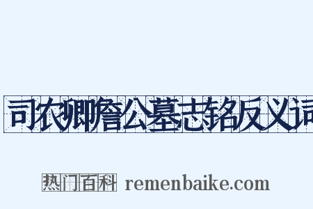 司农卿詹公墓志铭反义词是什么意思的图片